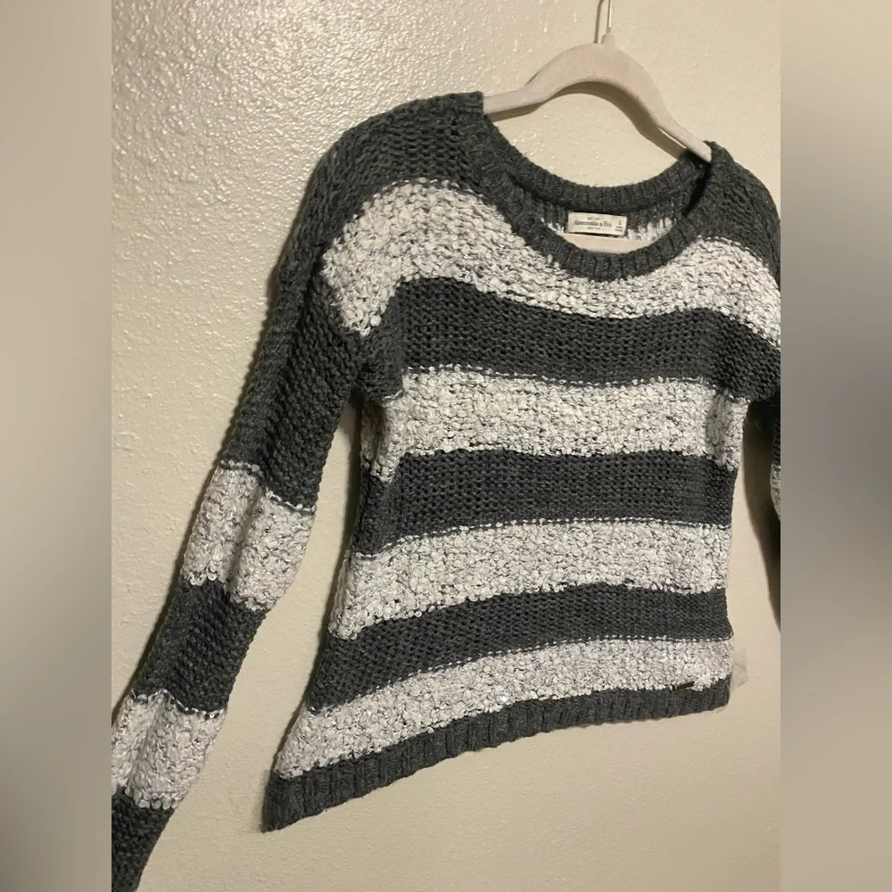 Abercrombie & Fitch Sequined Striped Long Sleeve Sweater | Shirt - Picture 3 of 3